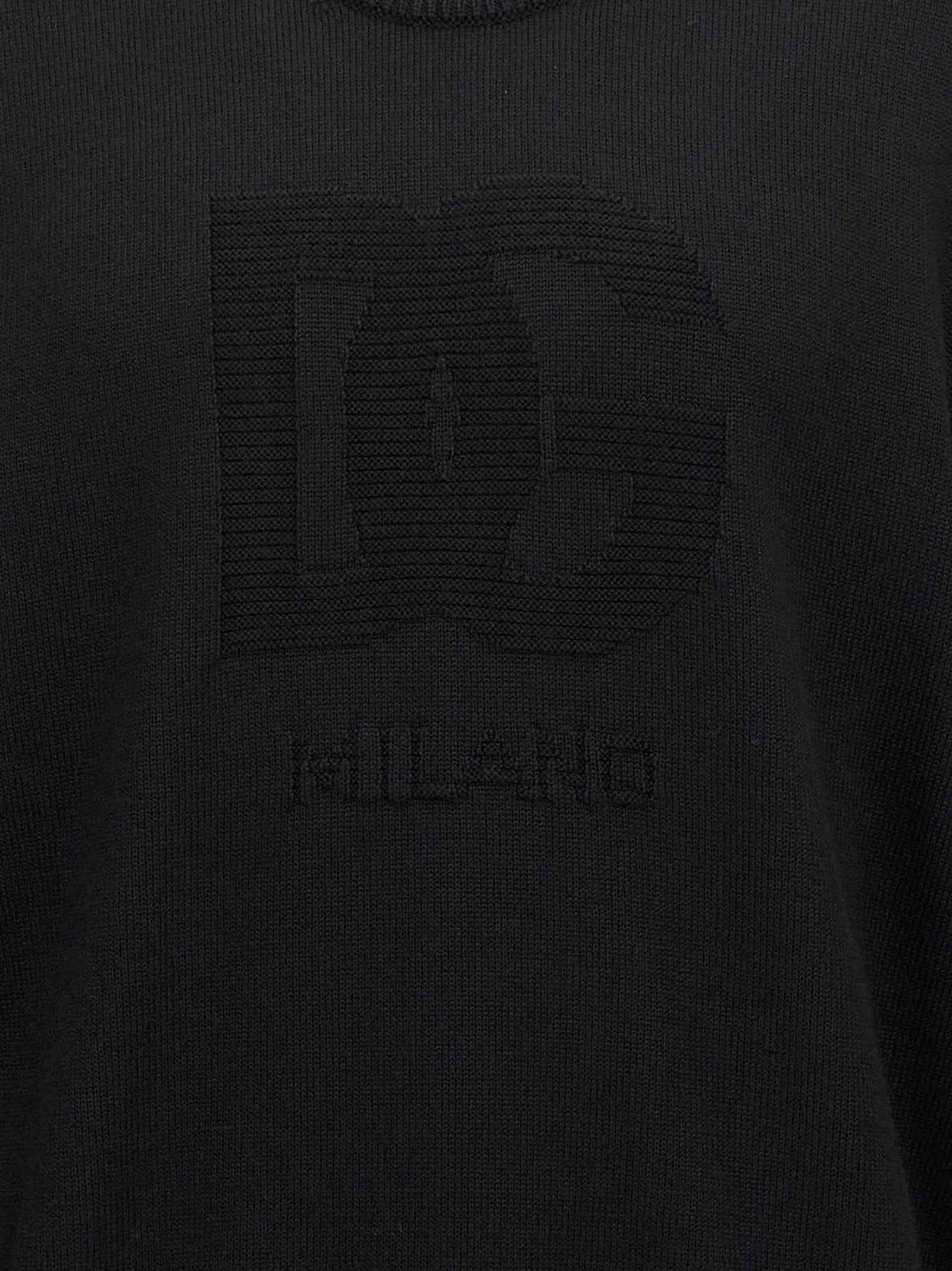 Black Virgin Wool Cardigan