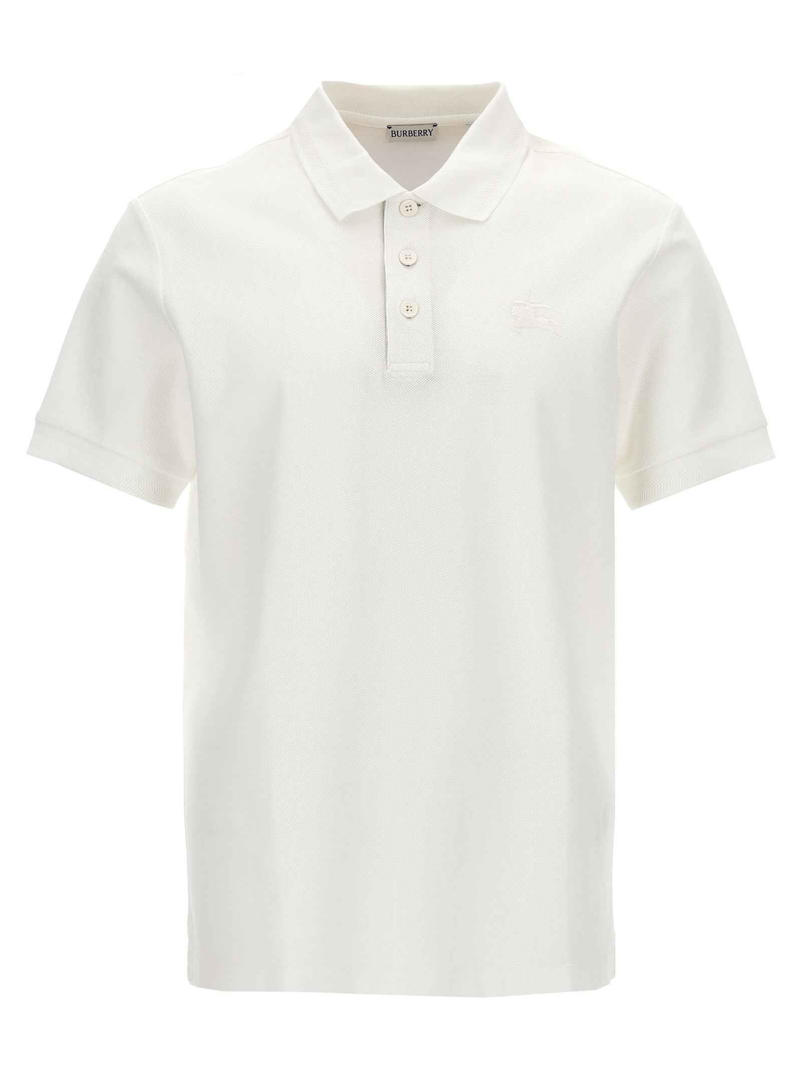White Cotton Polo Shirt
