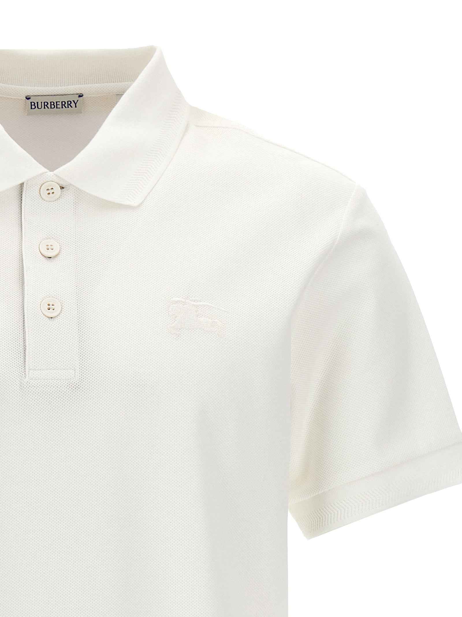 White Cotton Polo Shirt