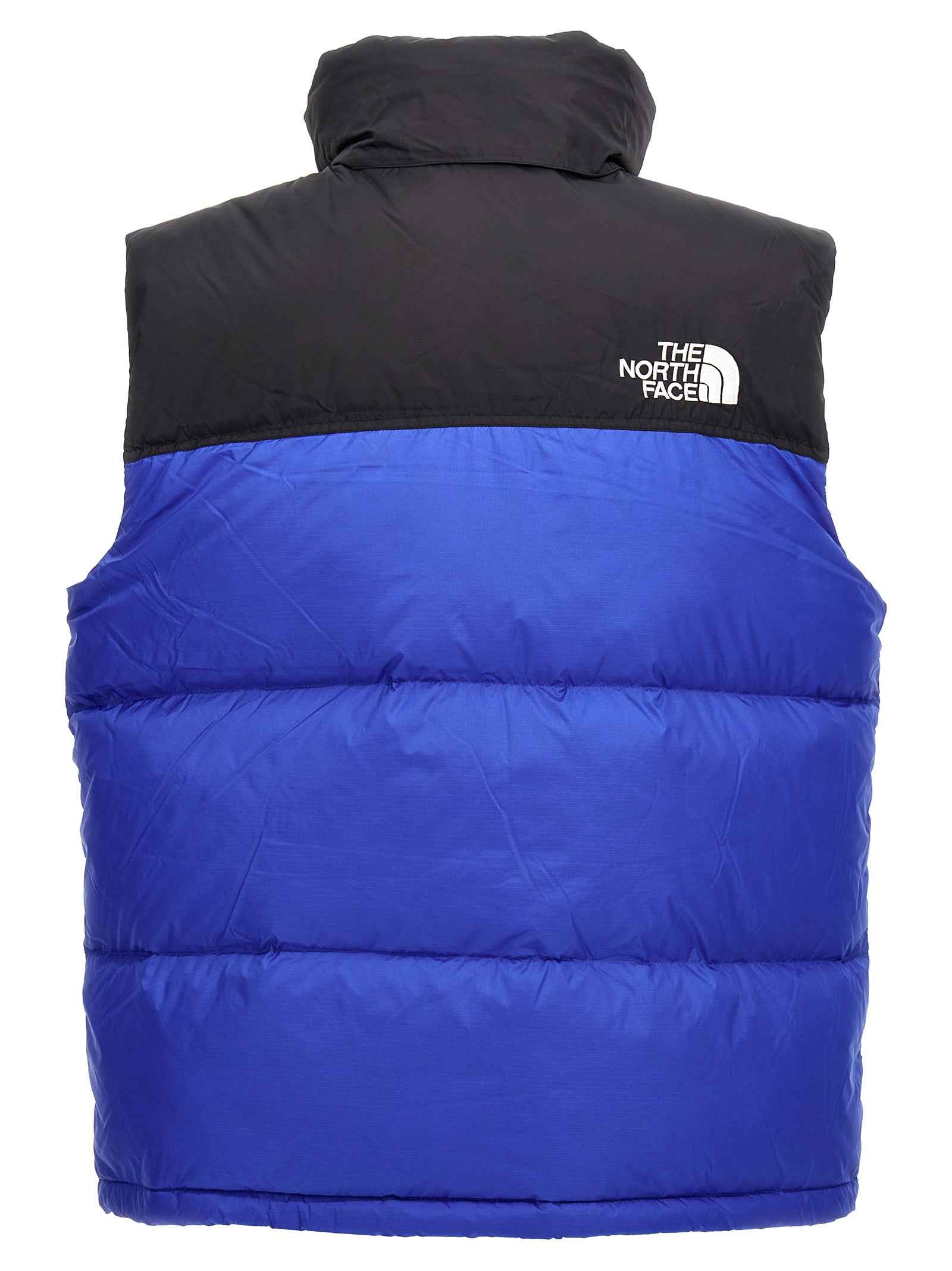 Blue Nylon Sleeveless Jacket