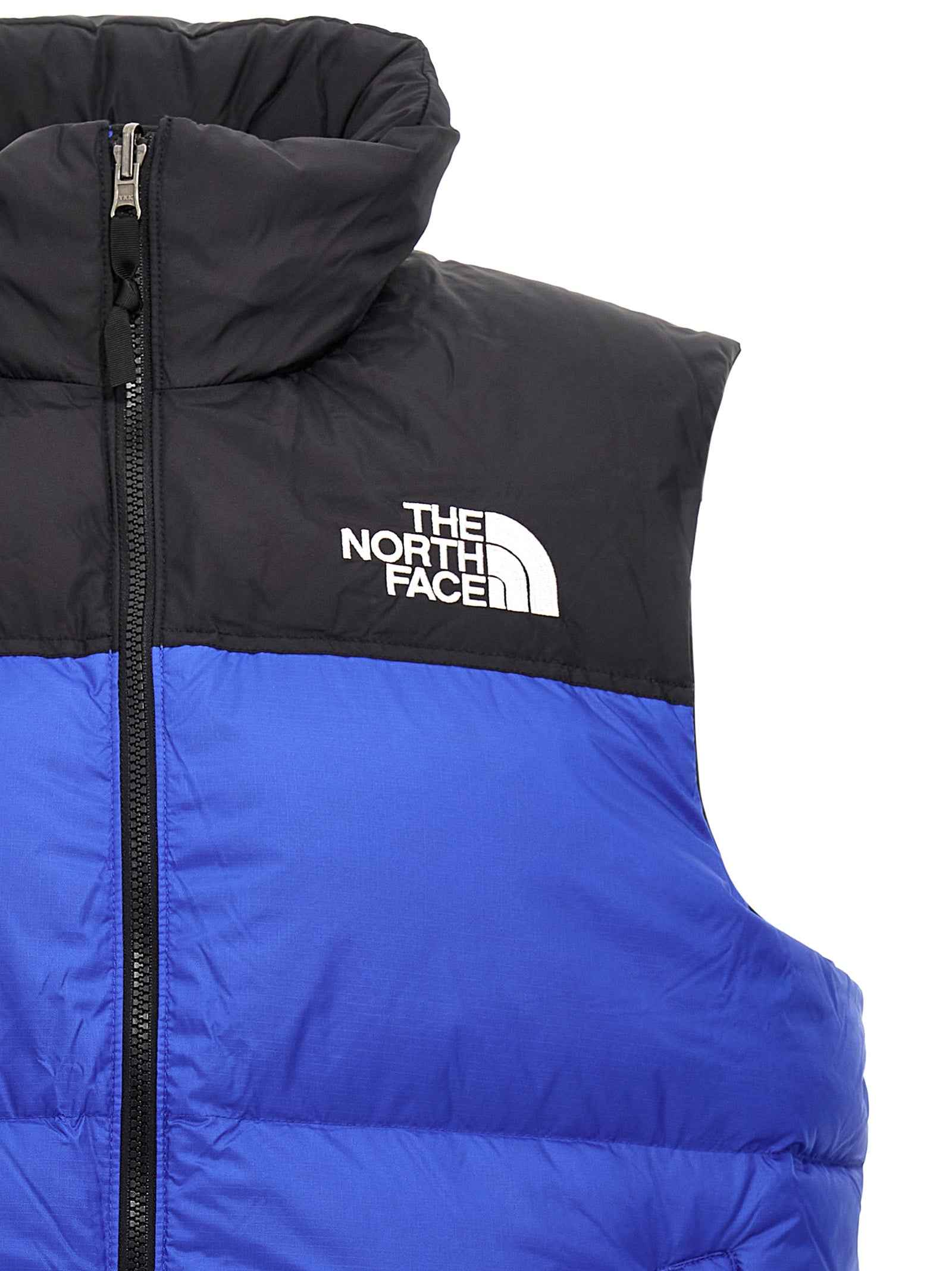 Blue Nylon Sleeveless Jacket