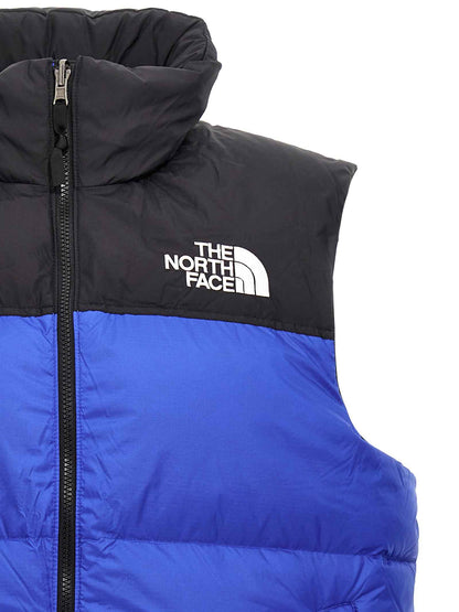 Blue Nylon Sleeveless Jacket