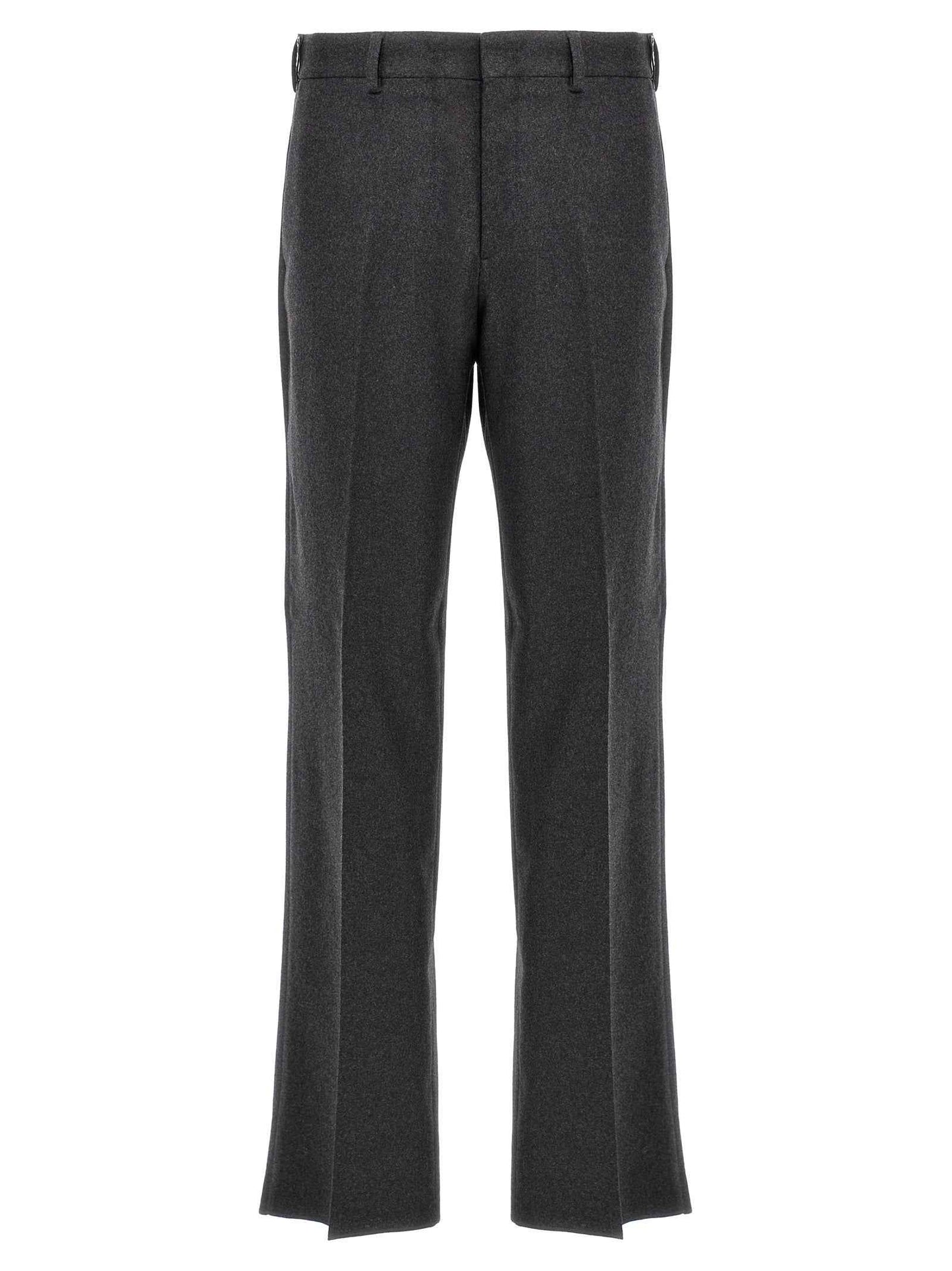 Gray Cashmere Casual Pants