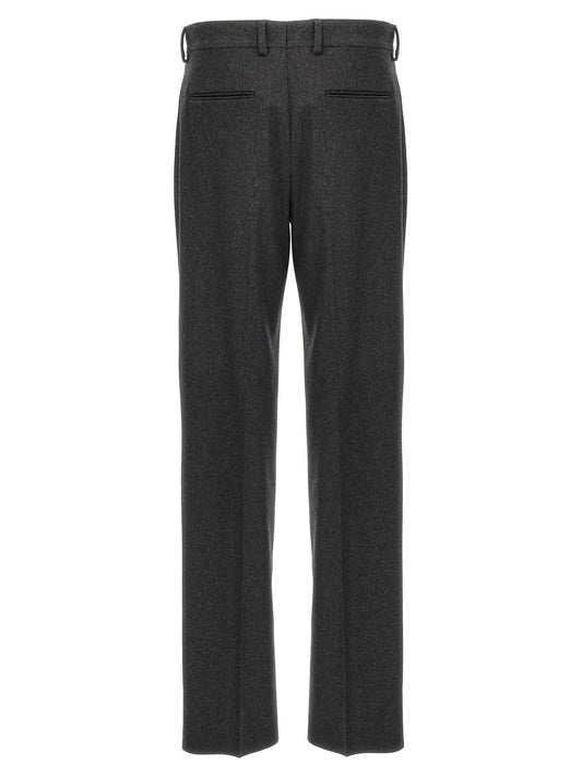 Gray Cashmere Casual Pants