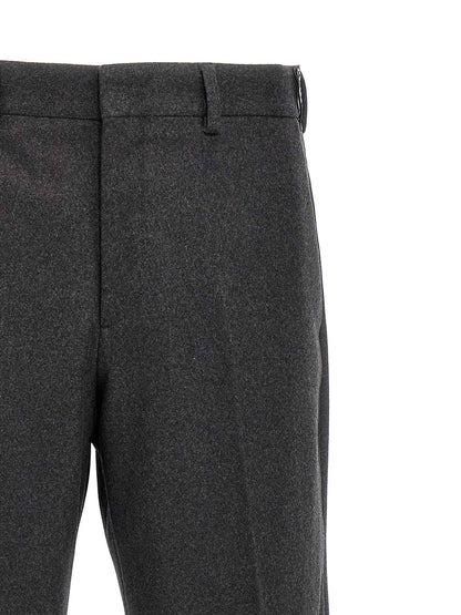 Gray Cashmere Casual Pants