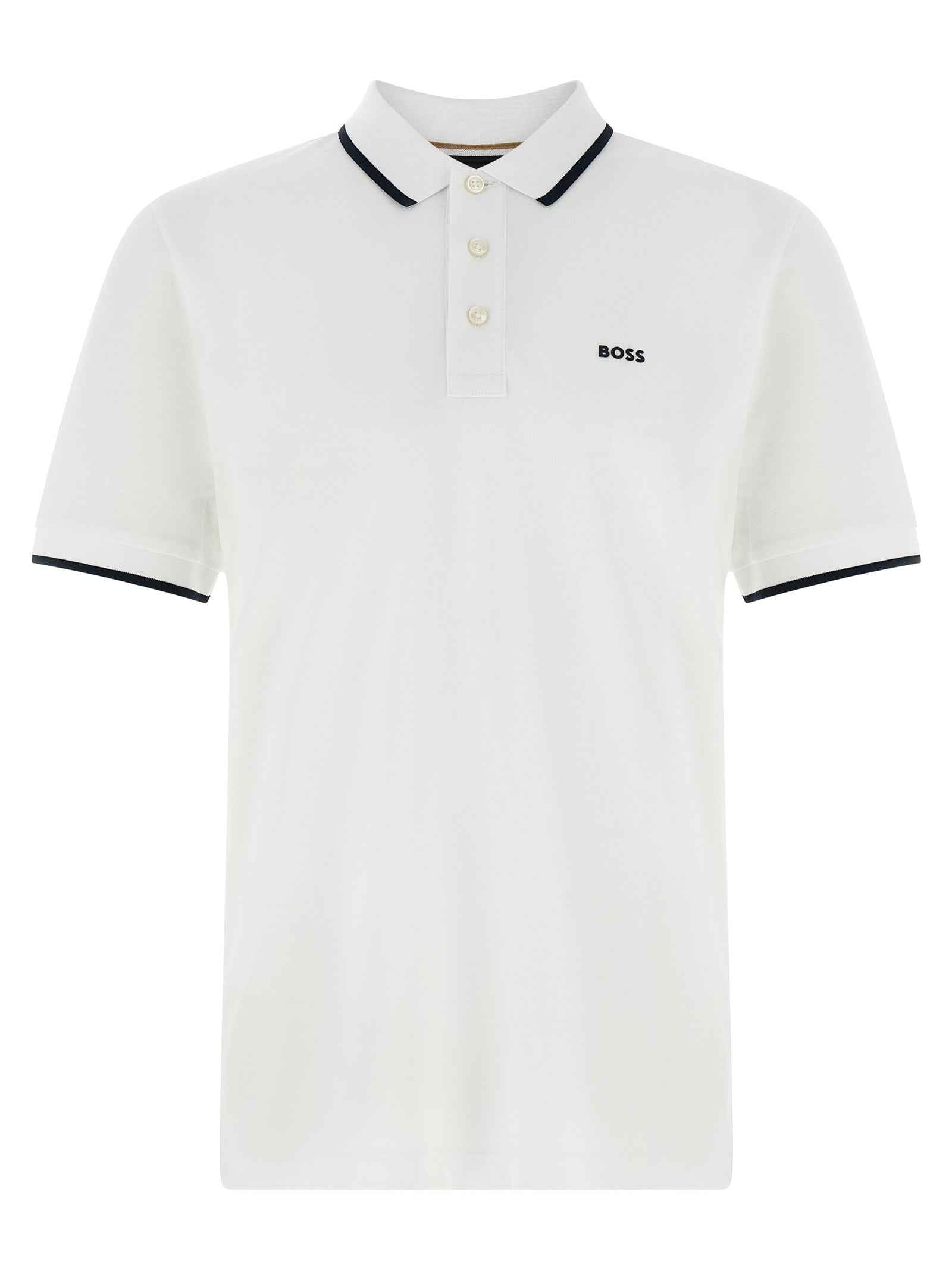 White Cotton Polo Shirt