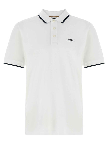 White Cotton Polo Shirt