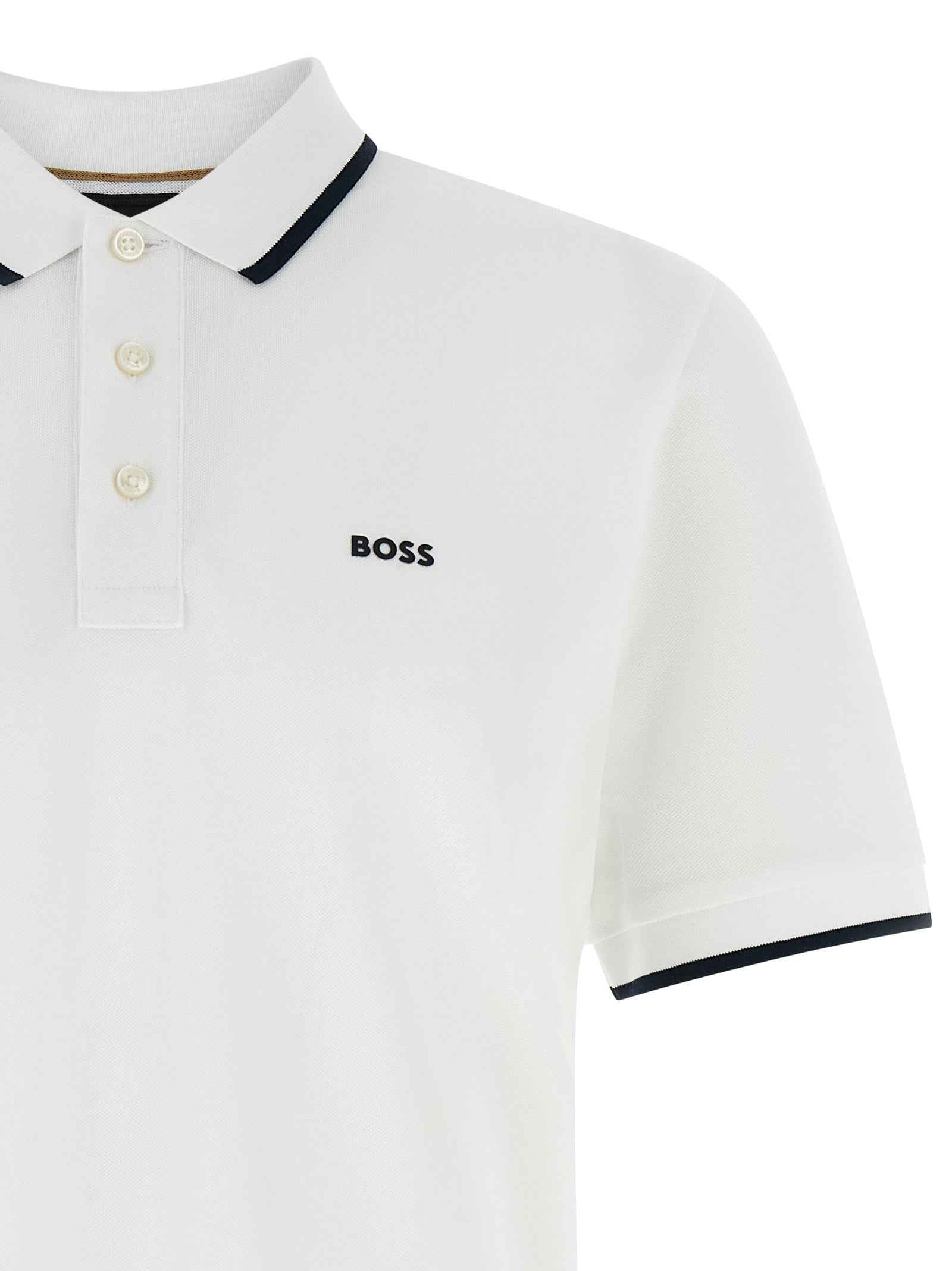 White Cotton Polo Shirt