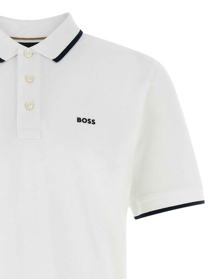 White Cotton Polo Shirt