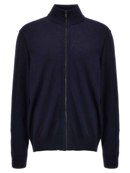 Blue Wool Cardigan