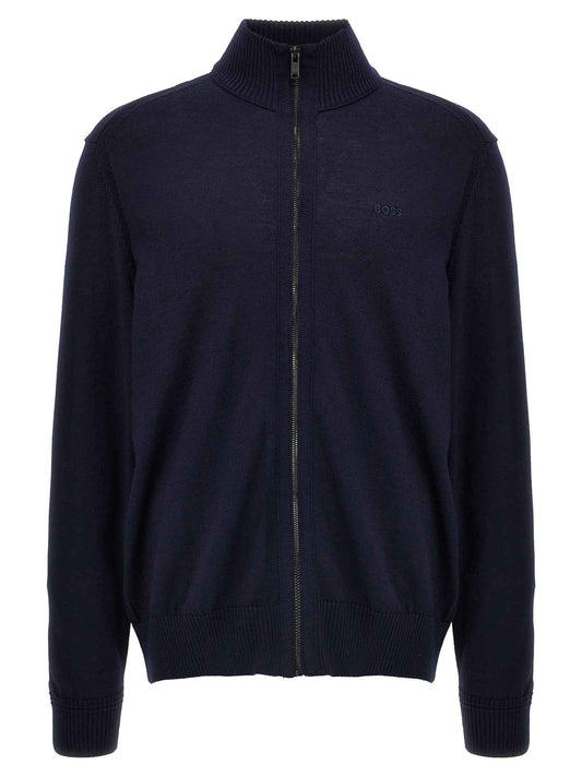 Blue Wool Cardigan