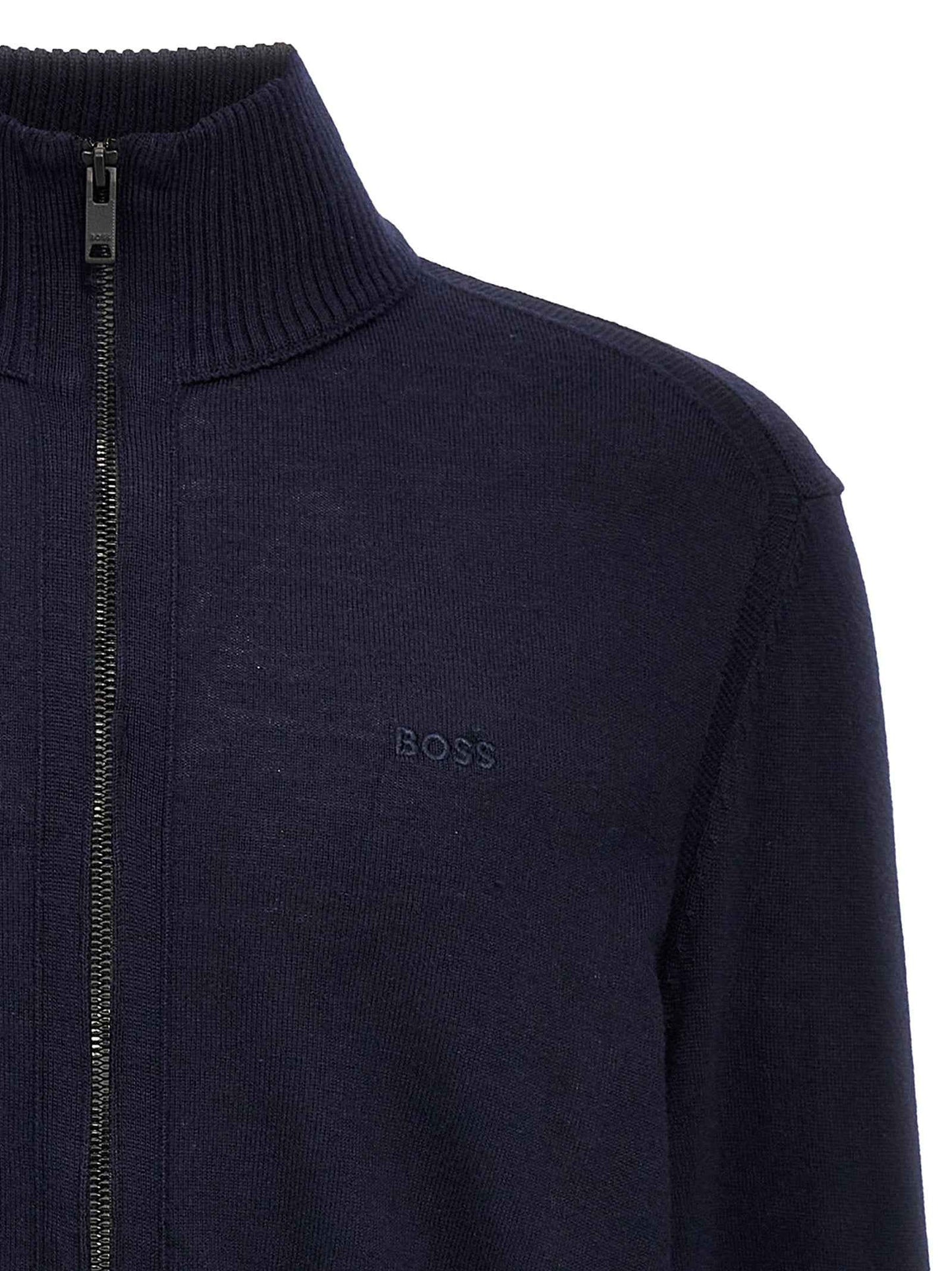 Blue Wool Cardigan