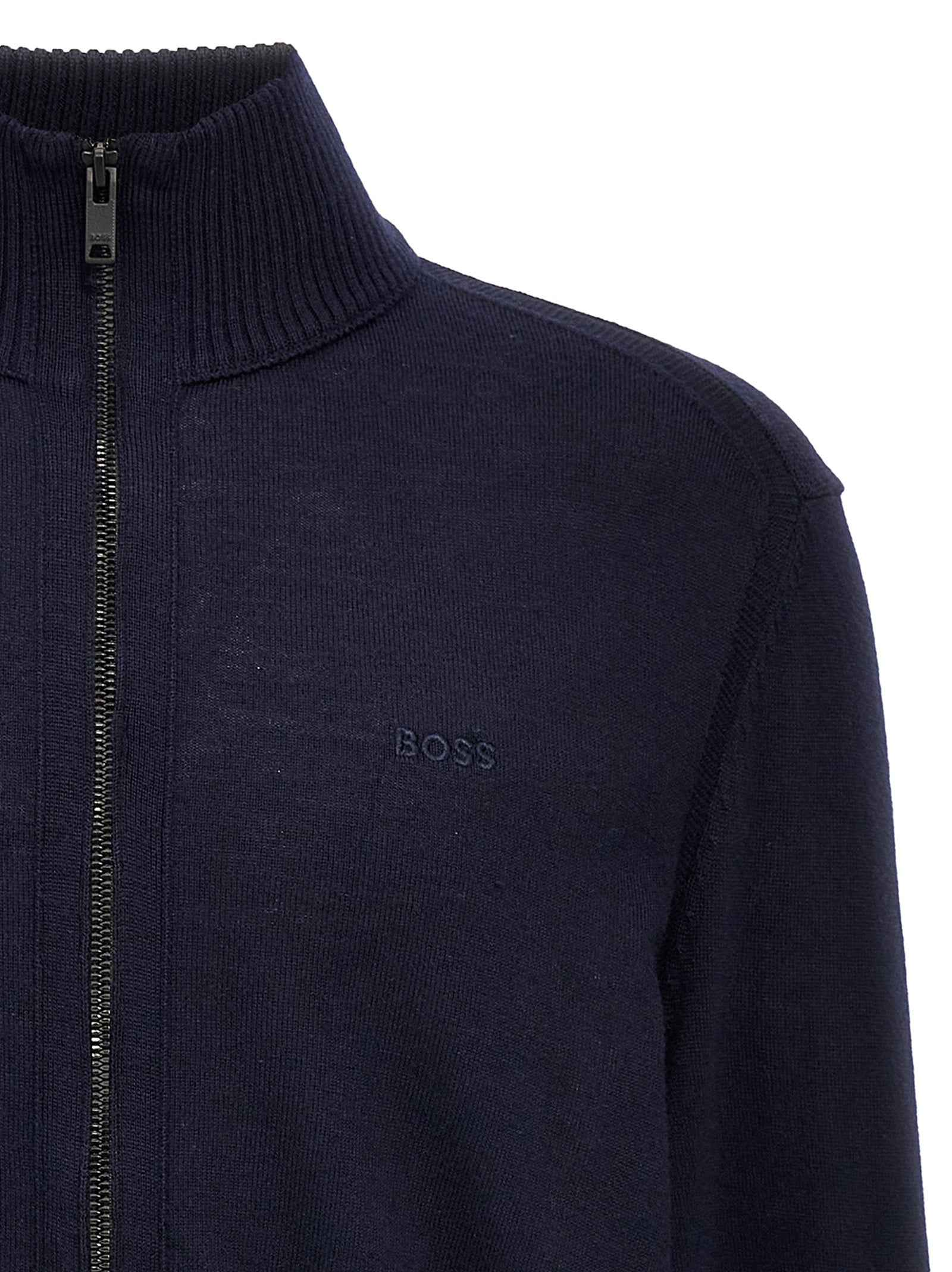 Blue Wool Cardigan