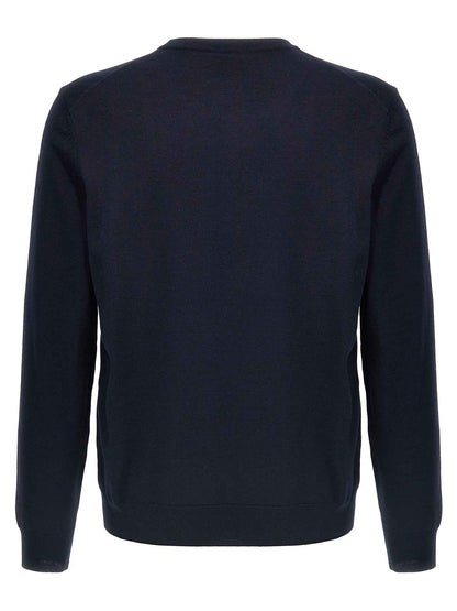Blue Virgin Wool Cardigan