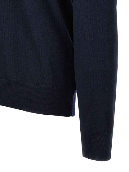 Blue Virgin Wool Cardigan