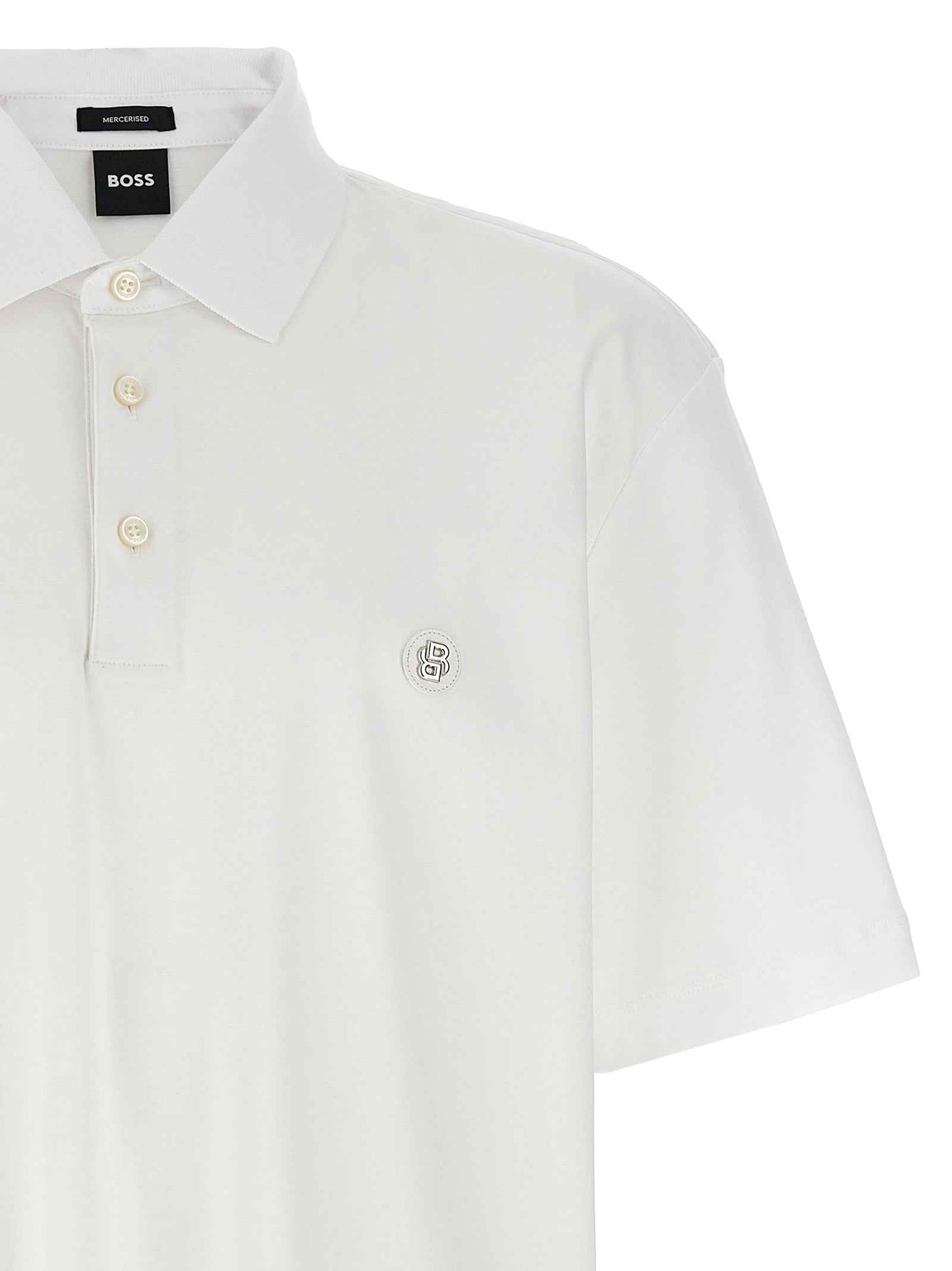 White Cotton Polo Shirt