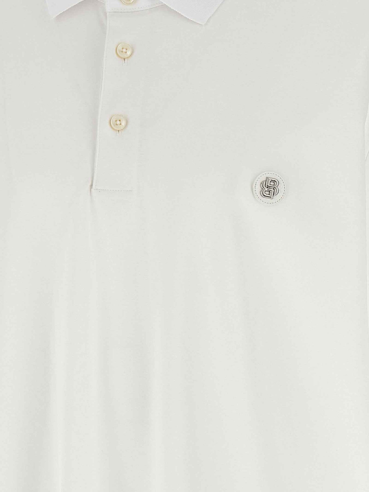 White Cotton Polo Shirt