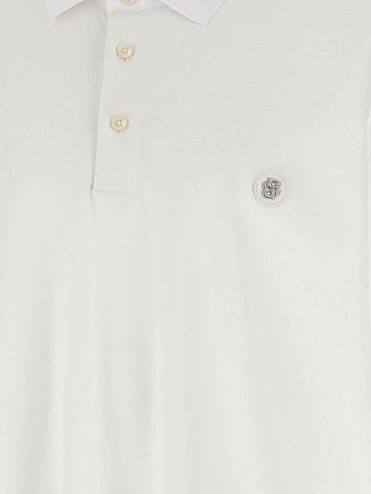 White Cotton Polo Shirt