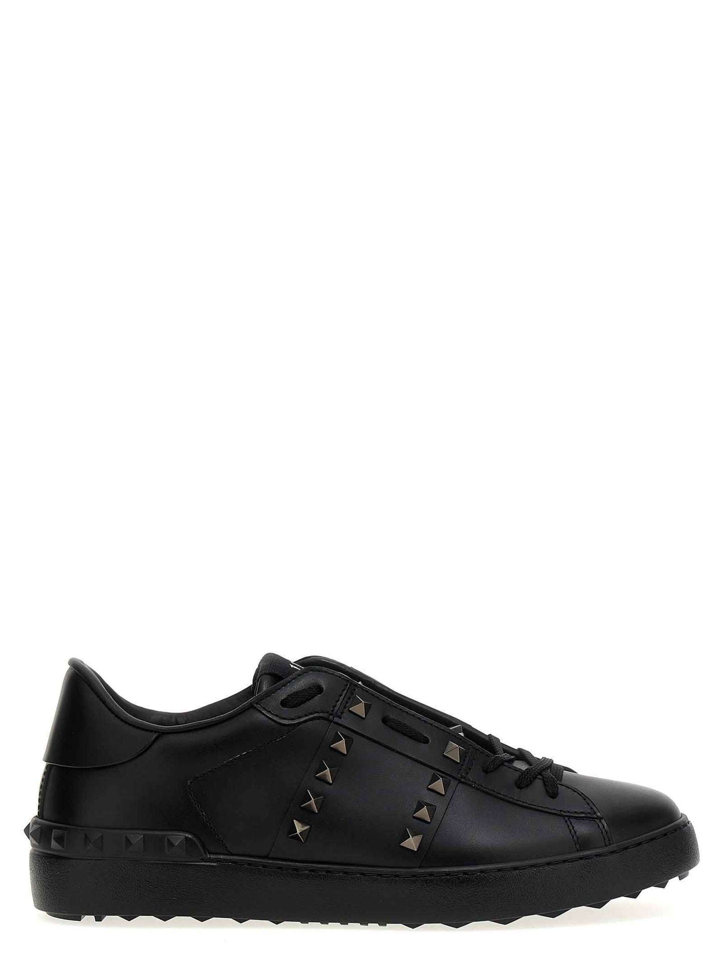 Black Calfskin Low Top Sneakers