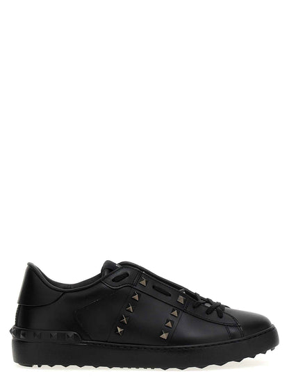 Black Calfskin Low Top Sneakers