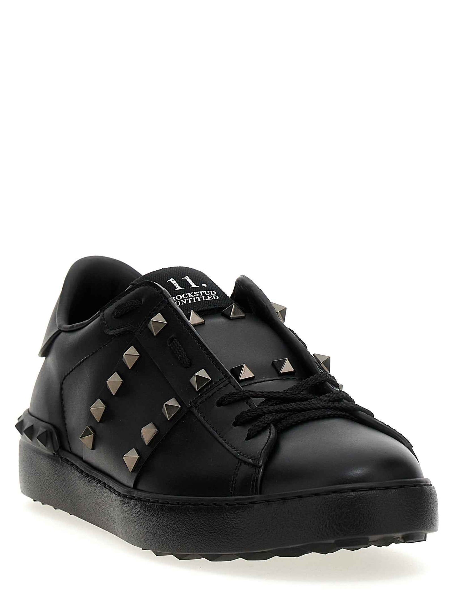 Black Calfskin Low Top Sneakers