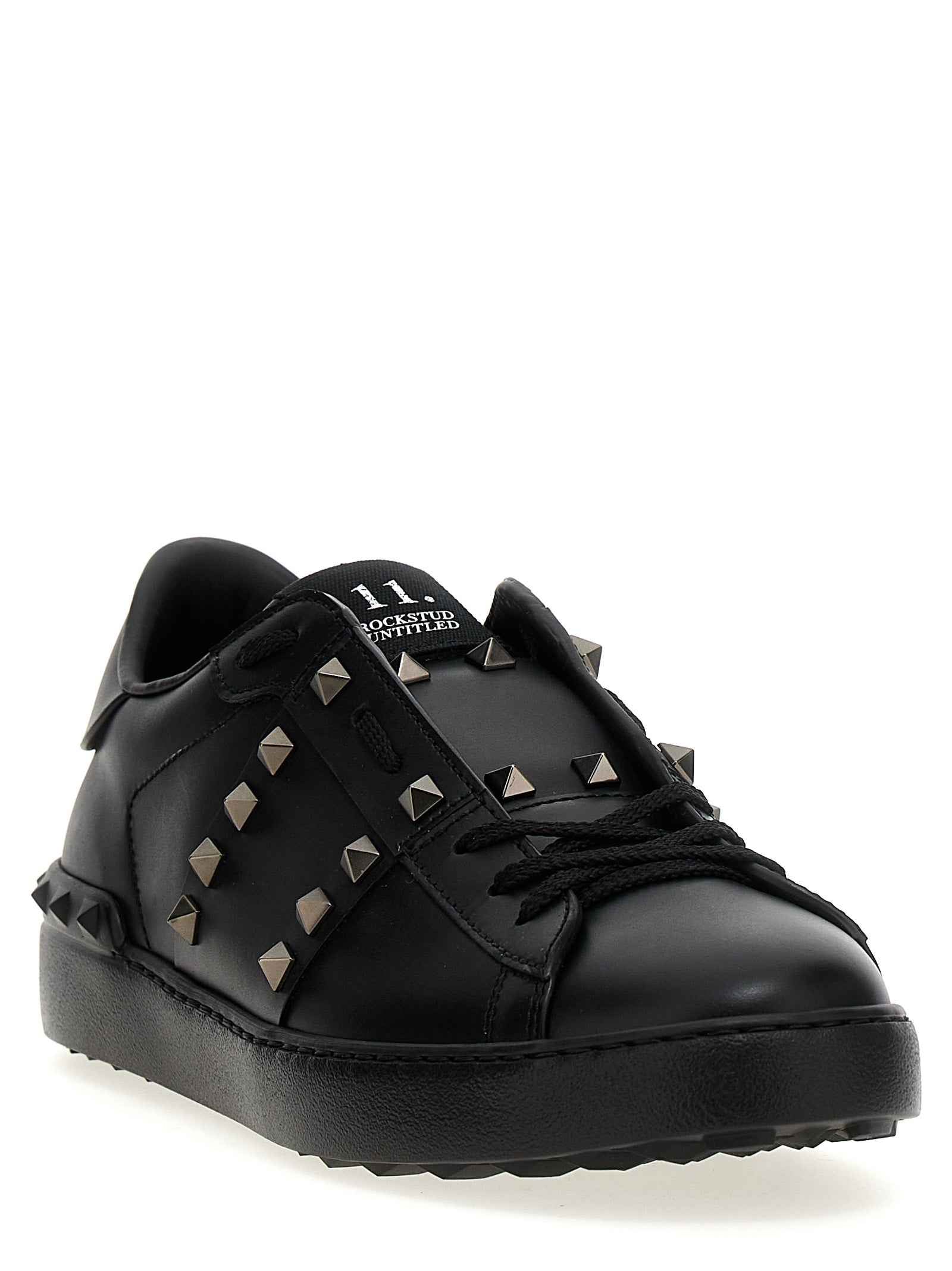 Black Calfskin Low Top Sneakers