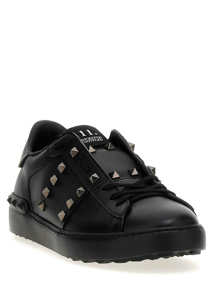 Black Calfskin Low Top Sneakers