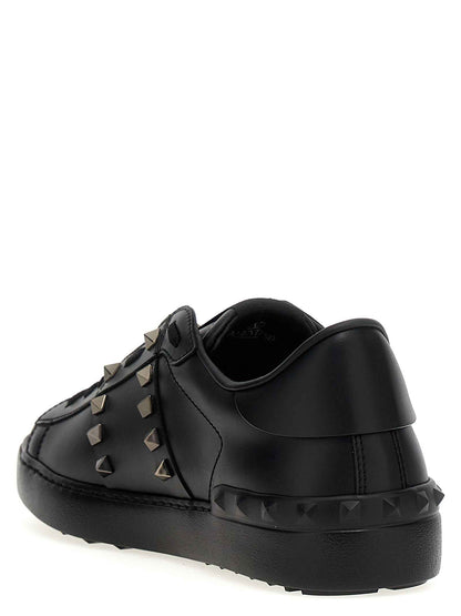 Black Calfskin Low Top Sneakers