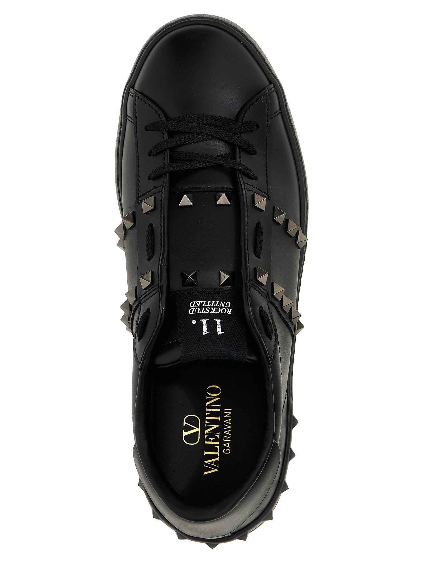Black Calfskin Low Top Sneakers
