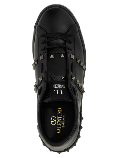 Black Calfskin Low Top Sneakers