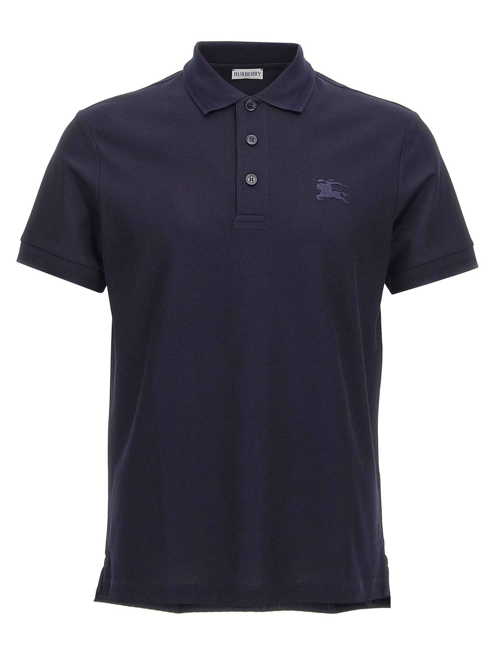Blue Cotton Polo Shirt