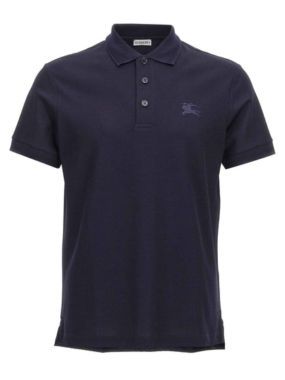 Blue Cotton Polo Shirt
