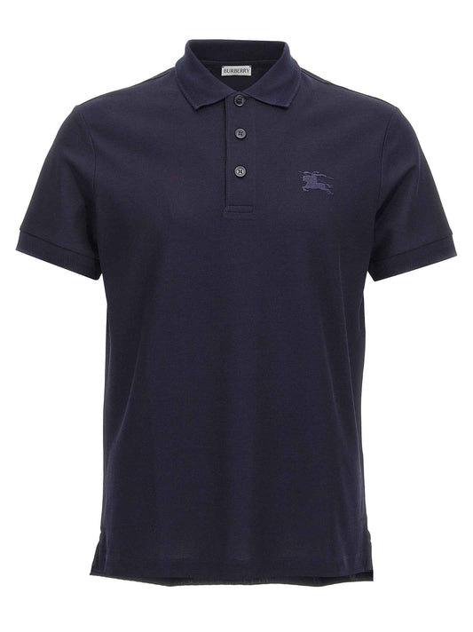 Blue Cotton Polo Shirt