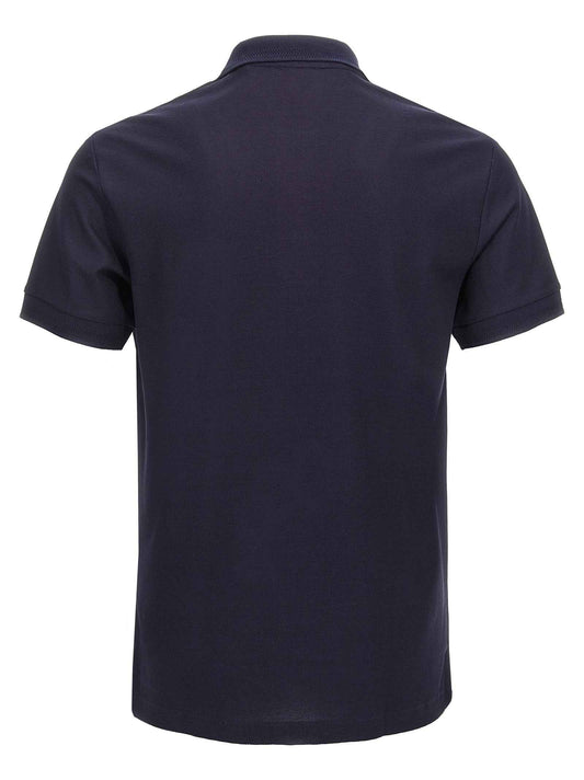 Blue Cotton Polo Shirt
