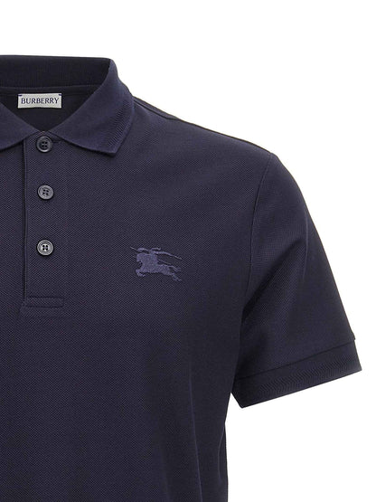 Blue Cotton Polo Shirt