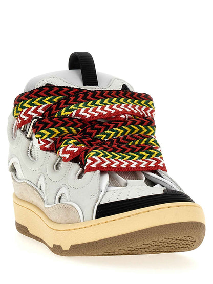 Gray Calfskin Chunky Sneakers