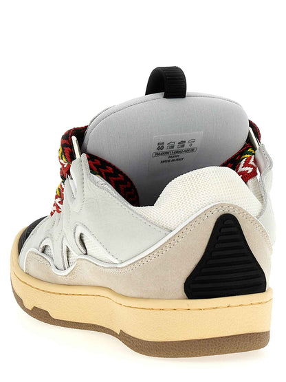 Gray Calfskin Chunky Sneakers