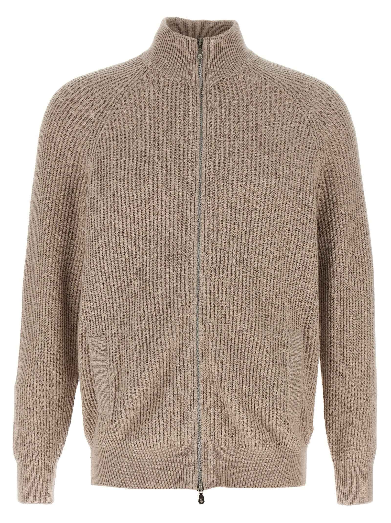 Beige Cotton Cardigan