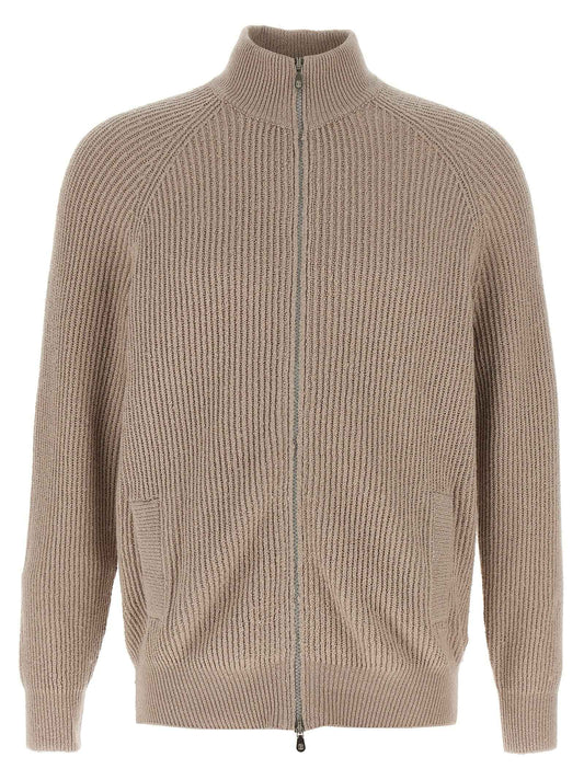 Beige Cotton Cardigan