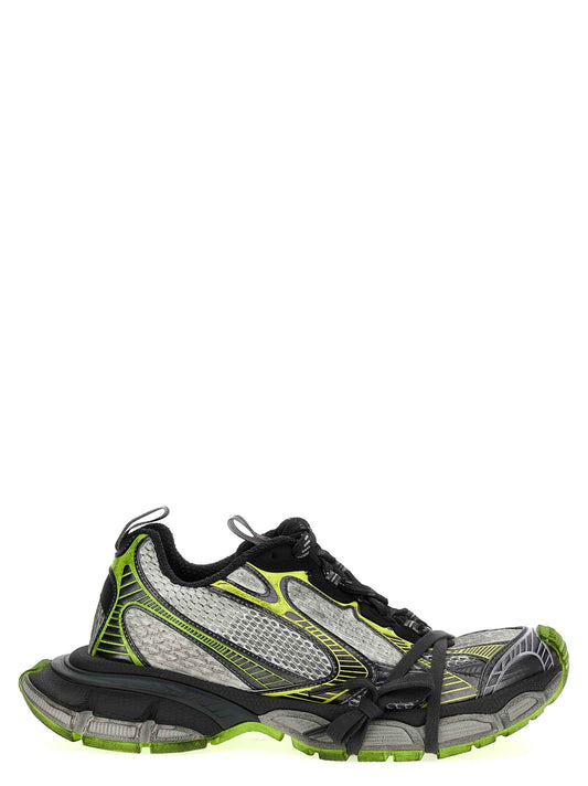 Gray Polyethylene Athletic Sneakers