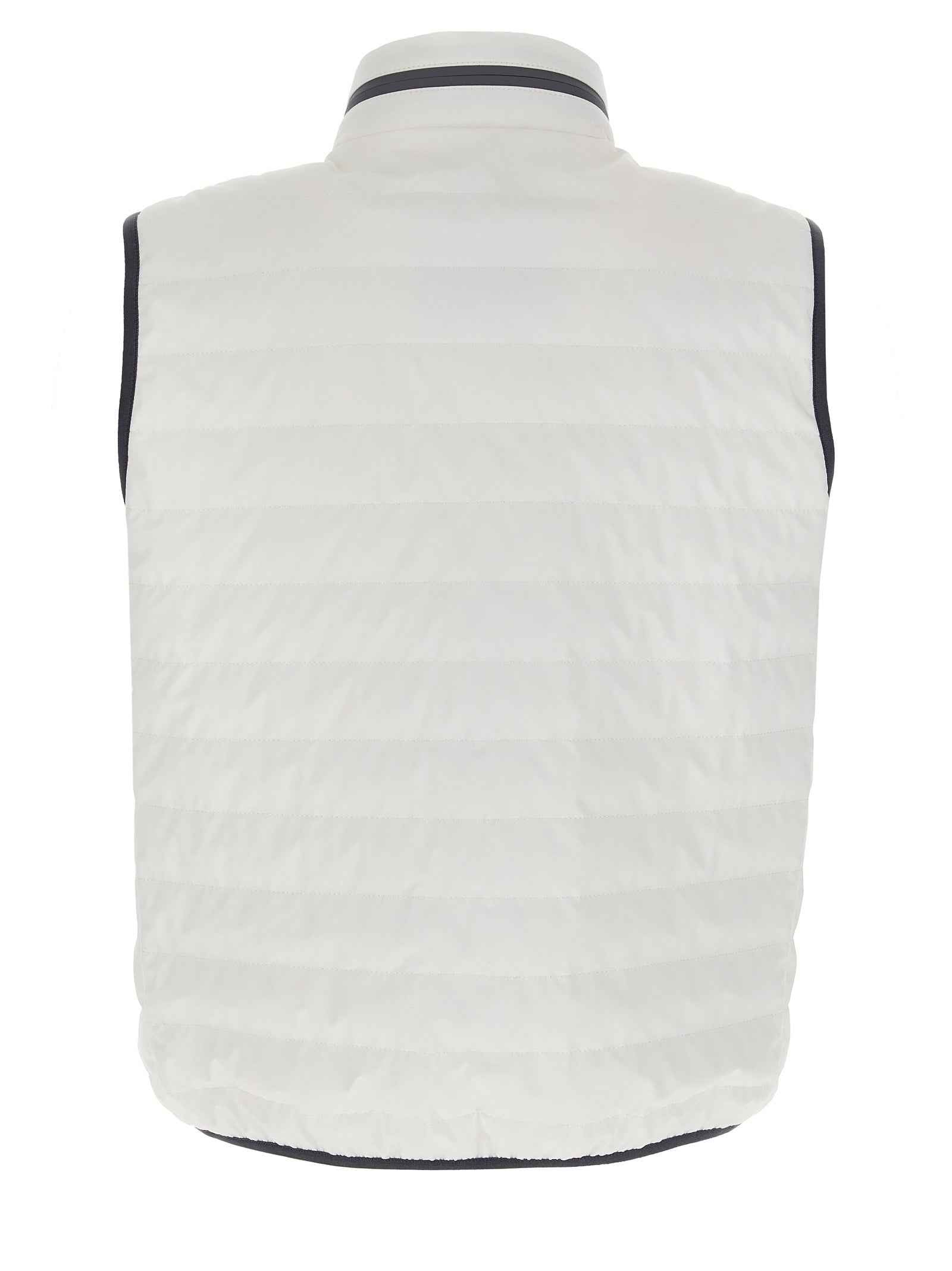 White Polyamide Sleeveless Jacket