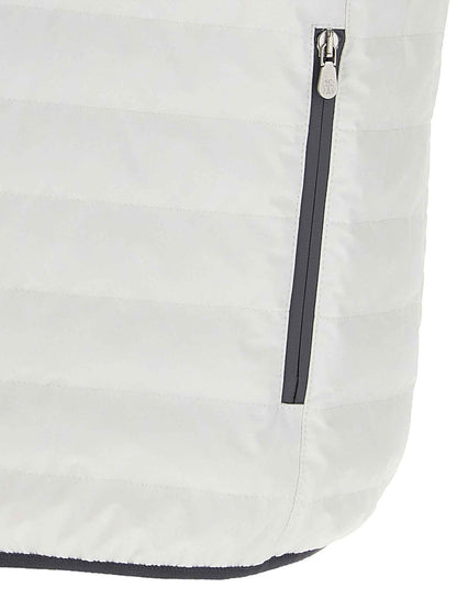 White Polyamide Sleeveless Jacket