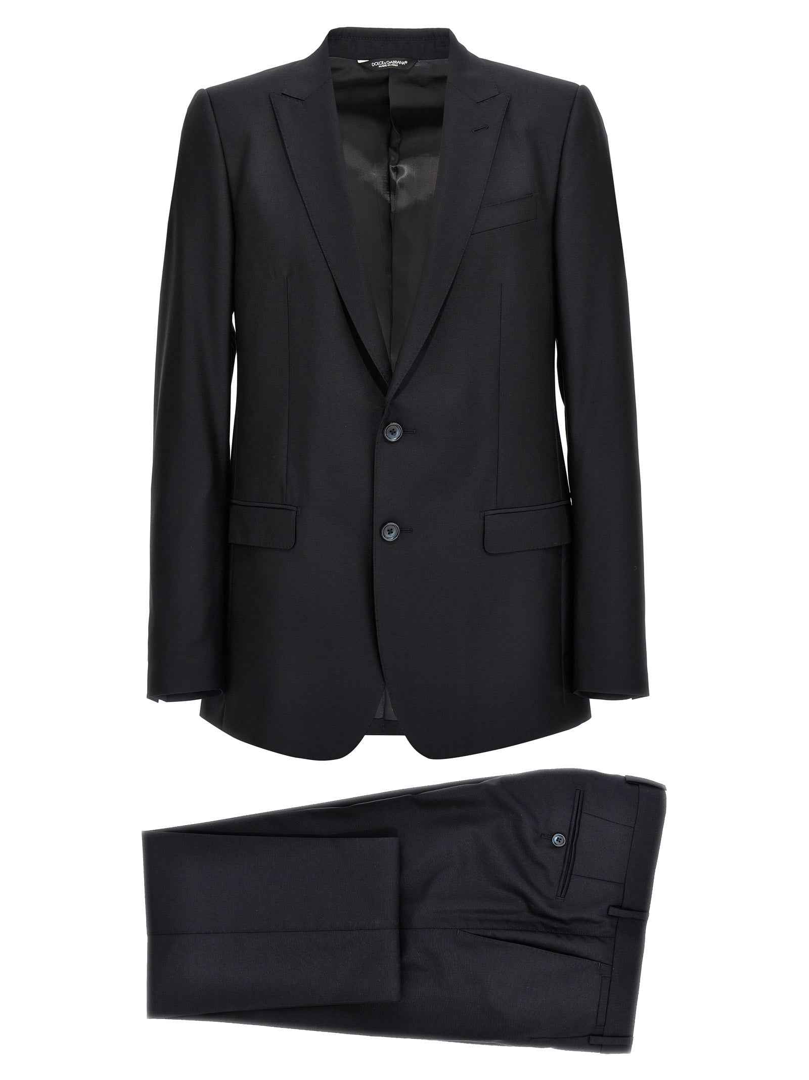 Blue Virgin Wool Two-Piece Suit