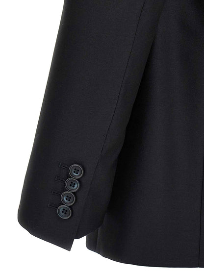 Blue Virgin Wool Two-Piece Suit