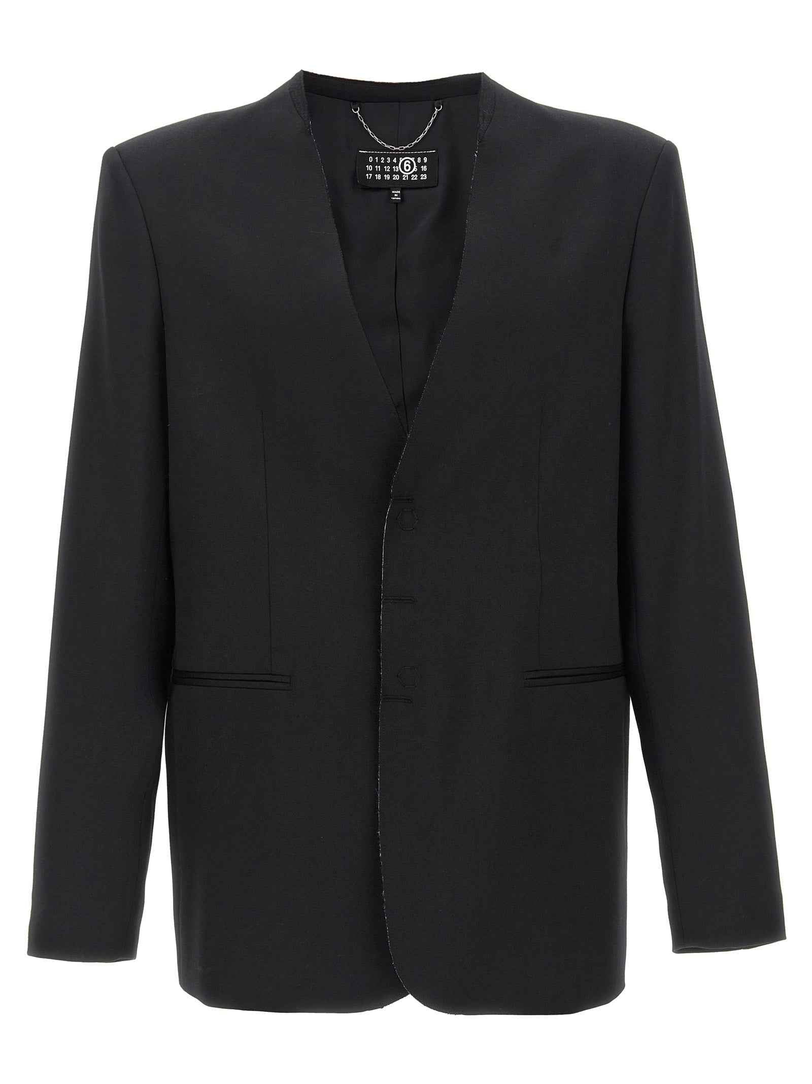 Black Polyester Blazer
