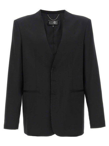 Black Polyester Blazer