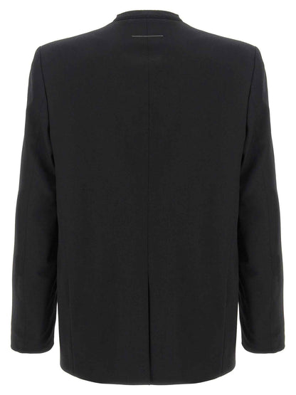 Black Polyester Blazer