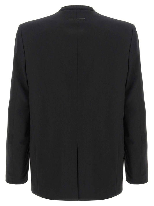 Black Polyester Blazer