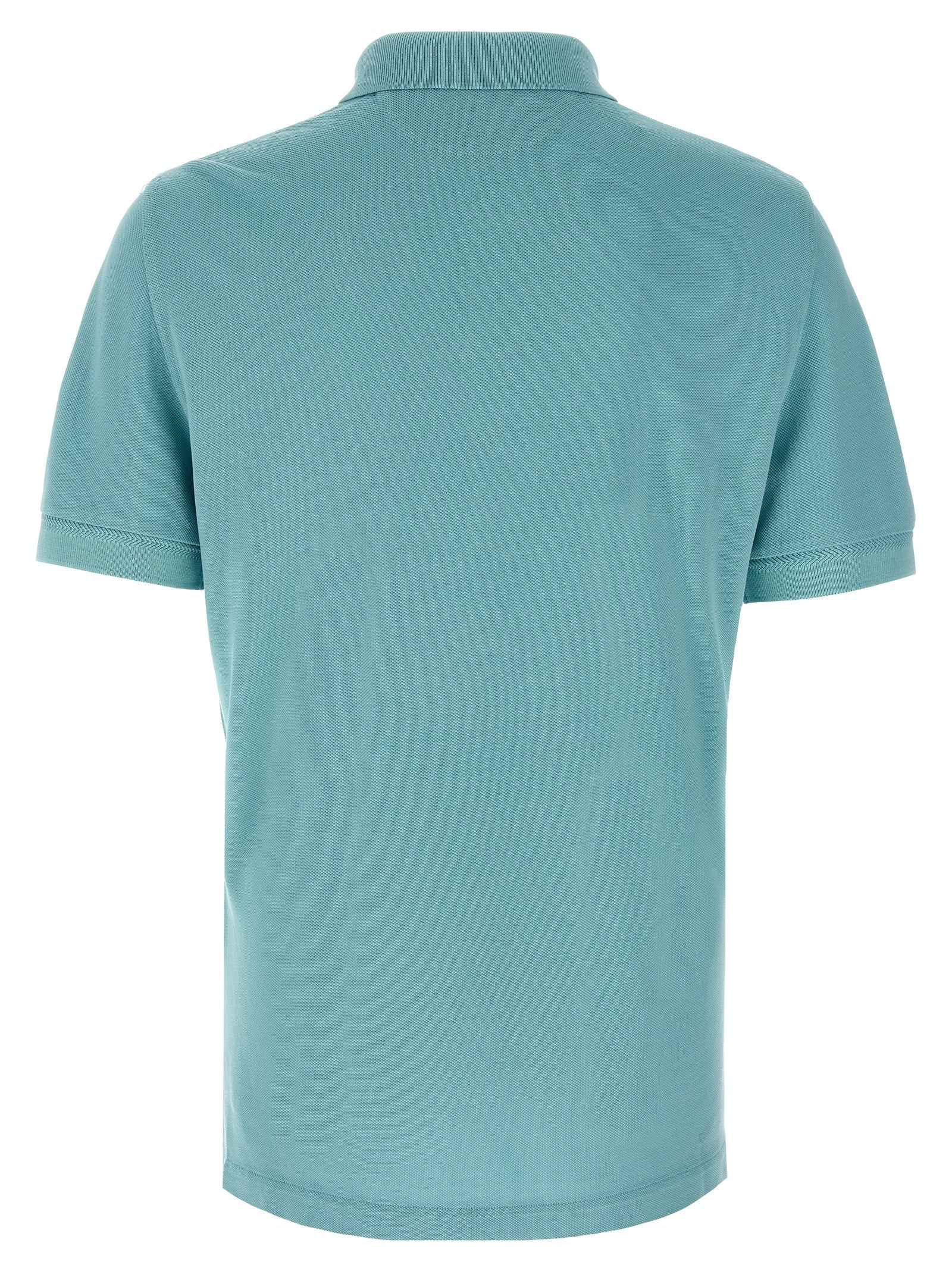 Blue Cotton Polo Shirt