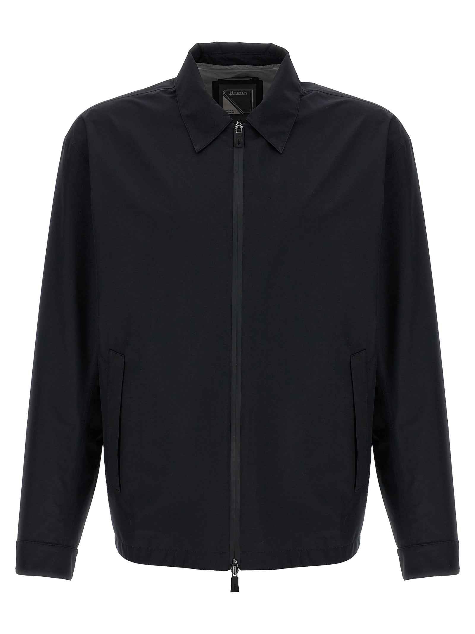 Black Polyester Shell Jacket